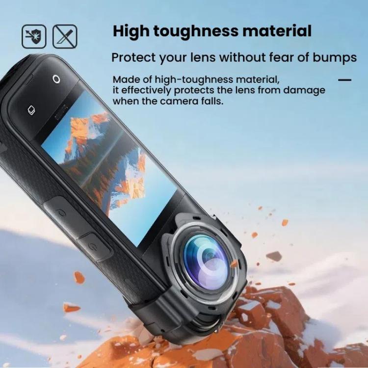 For Insta360 X5 Anti-Fog Snap-On Lens Protector Durable Glass Cover, Lens Protector