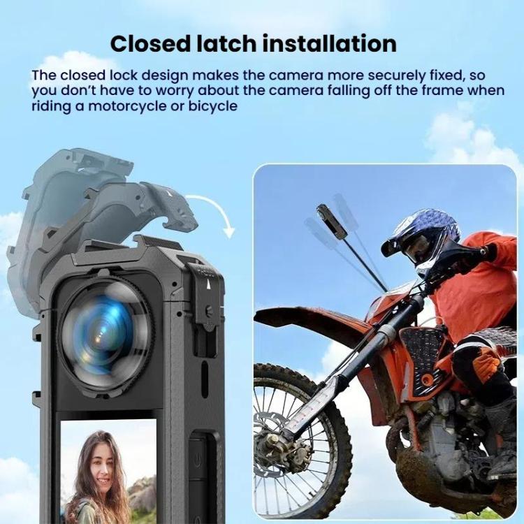 For Insta360 X5 Plastic Protective Frame Magnetic Quick-Release Camera Cage Expansion Bracket, Plastic Frame