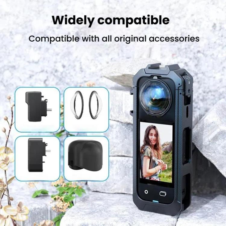 For Insta360 X5 Plastic Protective Frame Magnetic Quick-Release Camera Cage Expansion Bracket, Plastic Frame
