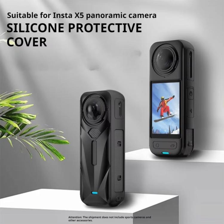 For Insta360 X5 Camera Silicone Case Body Cover Anti-dust and Stain-resistant Protective Shell, Silicone Case