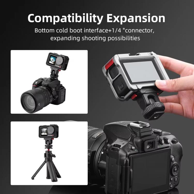 For Osmo Action 3 / 4 / 5 Pro Flymile AC5003 Magnetic Head Quick Release Base, For Osmo Action 3 / 4 / 5 Pro