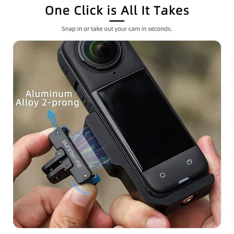 For Insta360 X5 / X4 Sunnylife X4-ZJ826 L-shape Conversion Bracket Magnetic Adaptor Expansion Accessory, X4-ZJ826