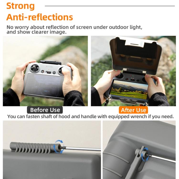 Sunnylife ZN985 Remote Control 2 In 1 Visor Storage Case, For DJI RC 2 / 1