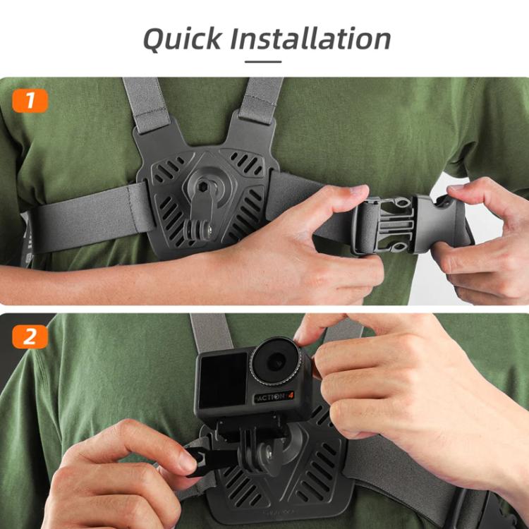 Sunnylife XD742 360 Degree Universal Sports Camera Chest Strap Mount, Universal