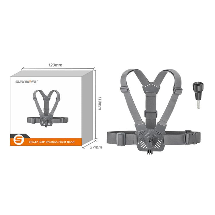 Sunnylife XD742 360 Degree Universal Sports Camera Chest Strap Mount, Universal
