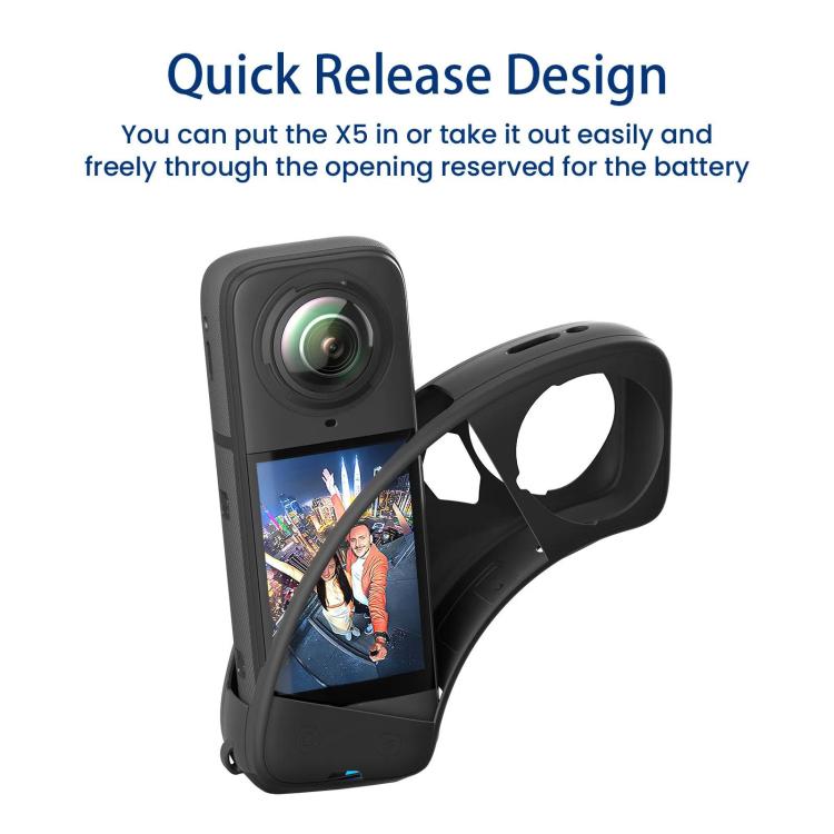 For Insta360 X5 Action Camera Protective Accessories, aMagisn Body Case+Lens Cap Black, aMagisn Body Case+Lens Cap Gray, aMagisn Body Case Black, aMagisn Body Case Gray