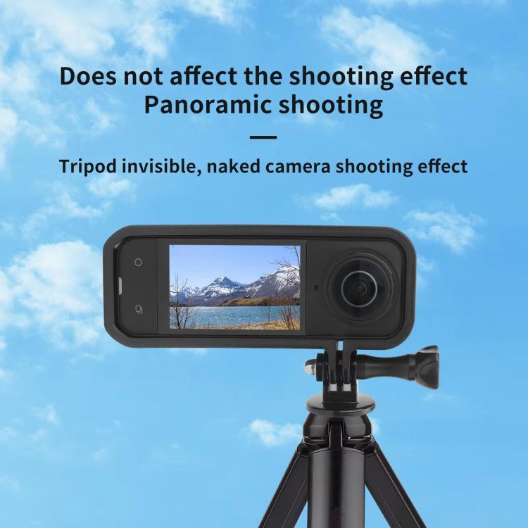 For Insta360 X5 360 Camera CQT Expandable Protective Cage Shockproof Case, Vertical Black, Horizontal Black, Vertical Orange, Horizontal Orange