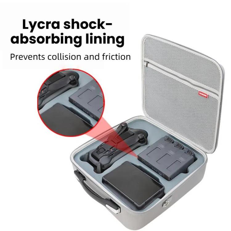 For DJI Mavic 4 Pro Fly More Combo / Creator Combo Carrying Case Durable PU Crossbody Shoulder Bag, Shoulder Bag Black, Shoulder Bag Gray