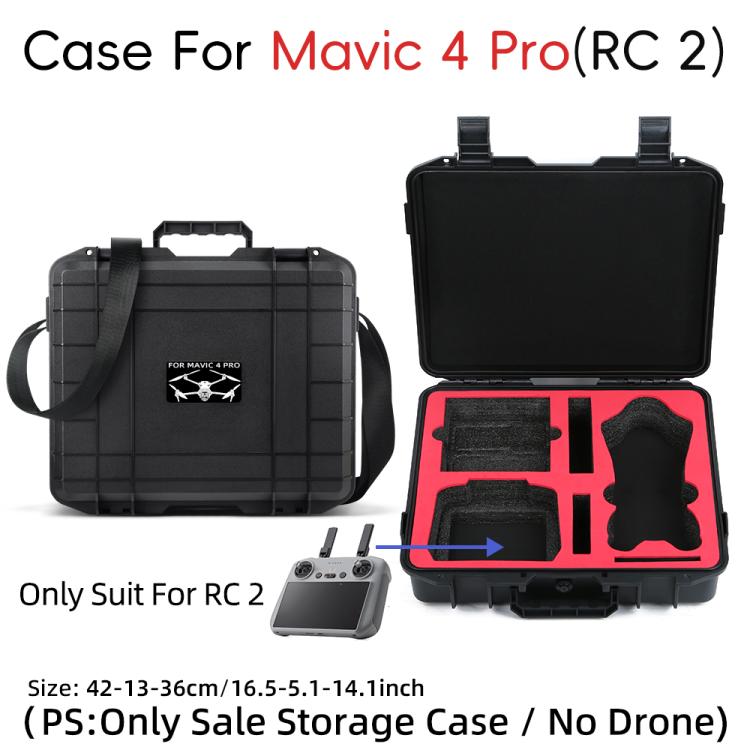 For DJI Mavic 4 Pro / RC 2 Hard Shell Explosion-Proof Box EVA Shockproof Storage Case With Shoulder Strap