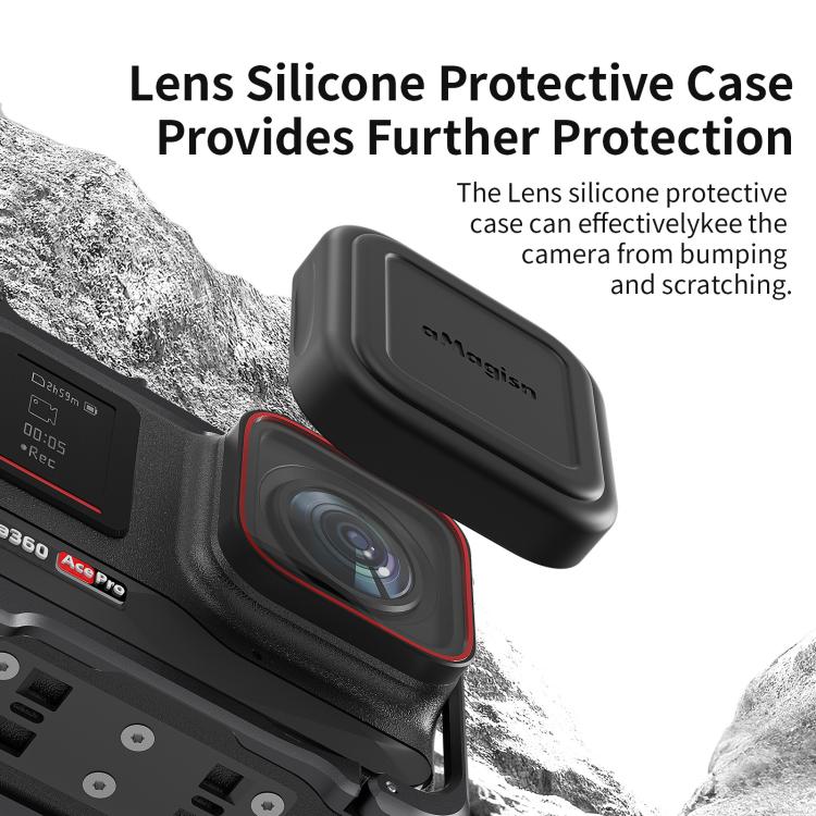 For Insta360 Ace Pro 2 / Ace Pro Camera AMagisn Quick Release Metal Cage Horizontal & Vertical Shooting Protective Frame