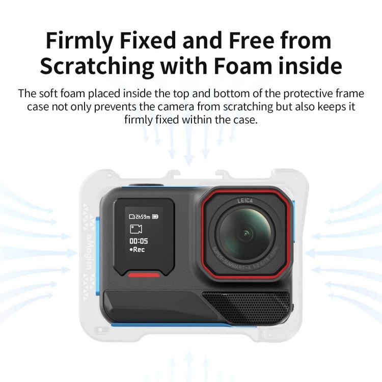 For Insta360 Ace Pro 2 / Ace Pro Camera AMagisn Quick Release Metal Cage Horizontal & Vertical Shooting Protective Frame