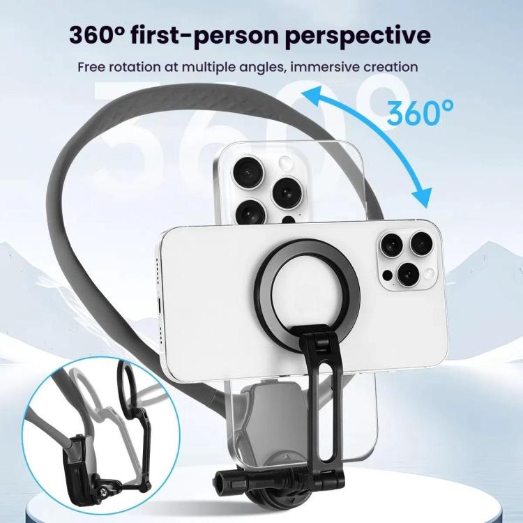Adjustable Magnetic Neck Mount Phone Holder Quick-Release Chest Strap POV Mount For Sports & Vlogging