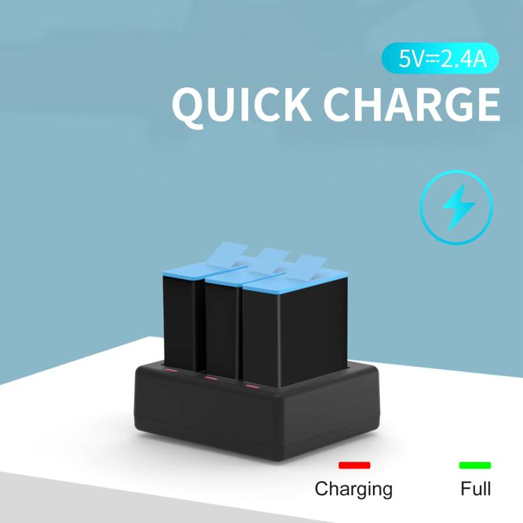 For GoPro HERO13 Black TELESIN 3 Slots Charging Base Action Camera Accessories, Charging Base