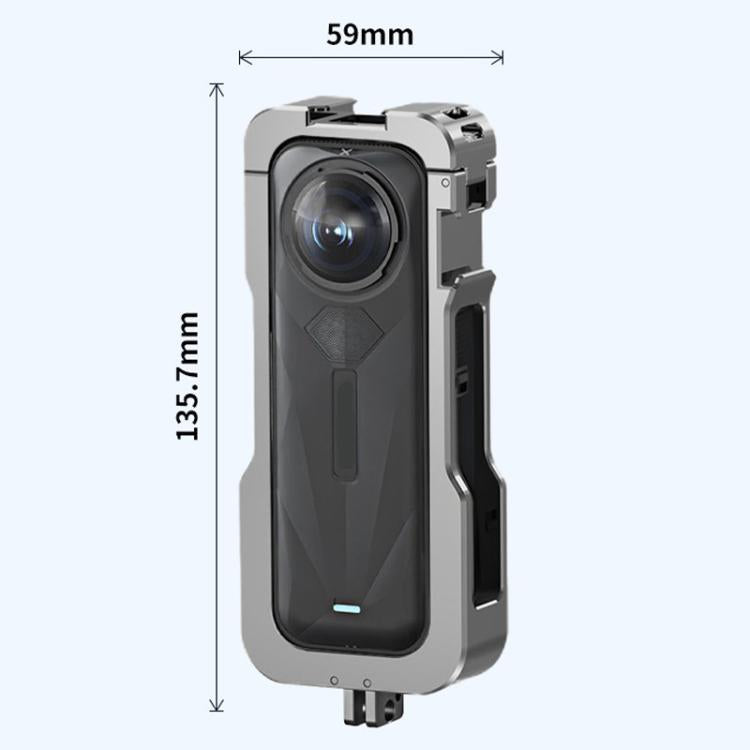 For Insta360 X5 HEPAIL AC-81 Metal Rabbit Cage Extended Protective Frame, AC-81