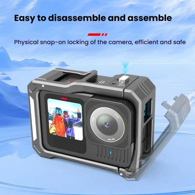 HEPAIL AC68 Aluminum Alloy Rabbit Cage Frame For GoPro HERO13 Black /12 Black /11 Black /10 Black /9 Black, AC68