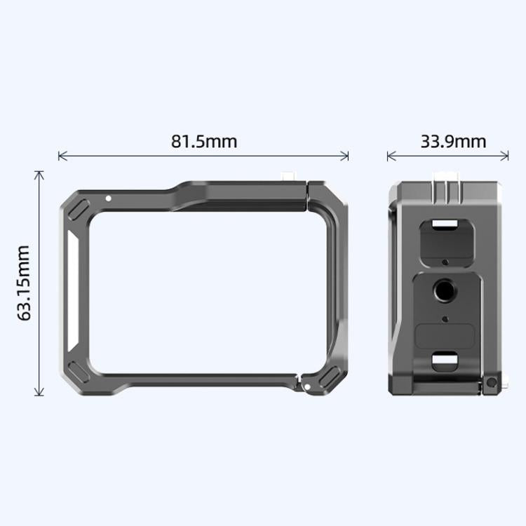 HEPAIL AC68 Aluminum Alloy Rabbit Cage Frame For GoPro HERO13 Black /12 Black /11 Black /10 Black /9 Black, AC68