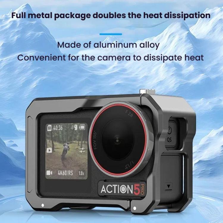 For DJI Osmo Action 5 Pro / 4 / 3 HEPAIL AC70 Metal Rabbit Cage, AC70