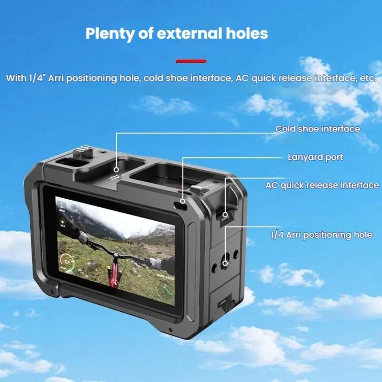 For DJI Osmo Action 5 Pro / 4 / 3 HEPAIL AC70 Metal Rabbit Cage, AC70