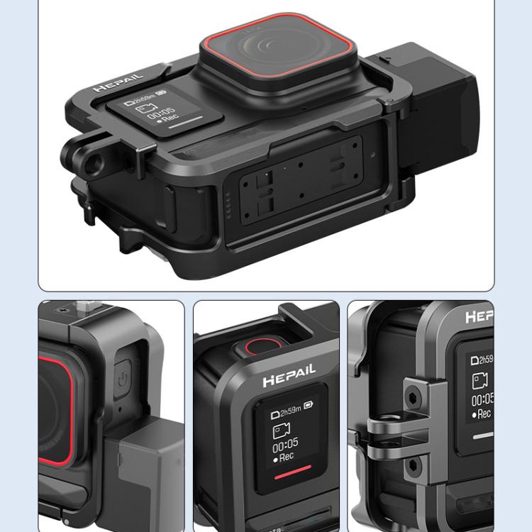 Metal Rabbit Cage Camera Frame Accessories, For Insta360 Ace HEPAIL AC-25, For Insta360 Ace Pro HEPAIL AC-26