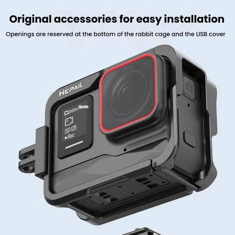 Metal Rabbit Cage Camera Frame Accessories, For Insta360 Ace HEPAIL AC-25, For Insta360 Ace Pro HEPAIL AC-26