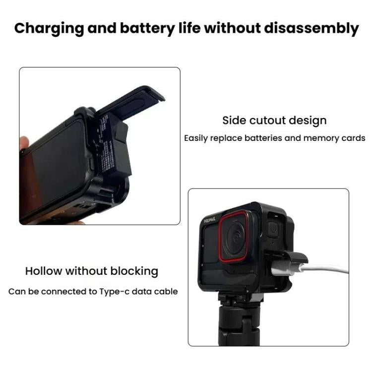 Metal Rabbit Cage Camera Frame Accessories, For Insta360 Ace HEPAIL AC-25, For Insta360 Ace Pro HEPAIL AC-26