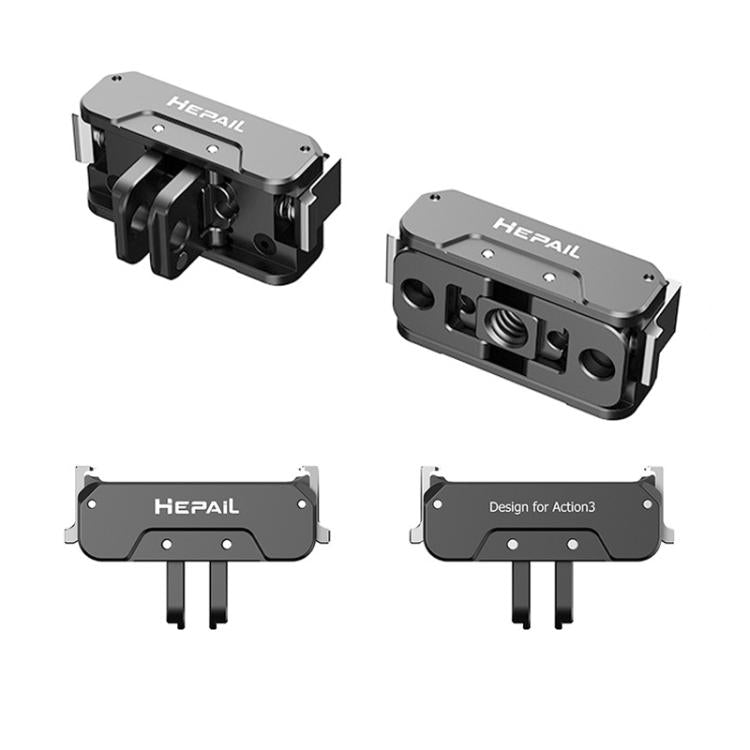 For DJI Osmo Action 4 / 3 HEPAIL AC-17 Metal Magnetic Quick Release, AC-17
