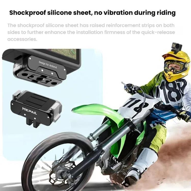 For DJI Osmo Action 4 / 3 HEPAIL AC-17 Metal Magnetic Quick Release, AC-17