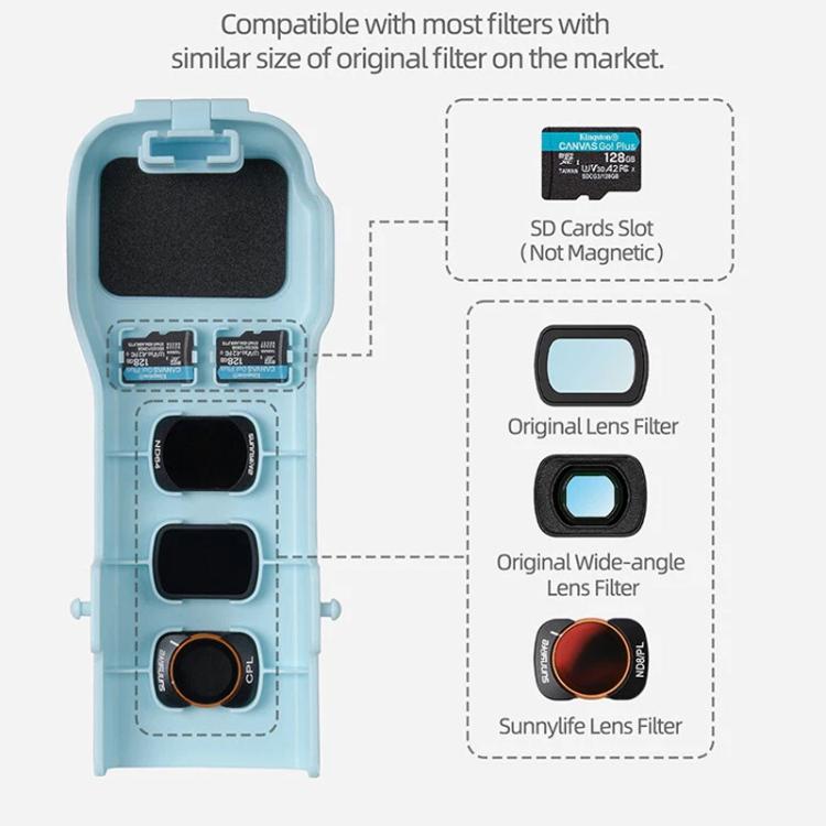 For DJI Osmo Pocket 3 Sunnylife OP3-K990 Protective Cover Body Filter Storage Top Cover Protective Case