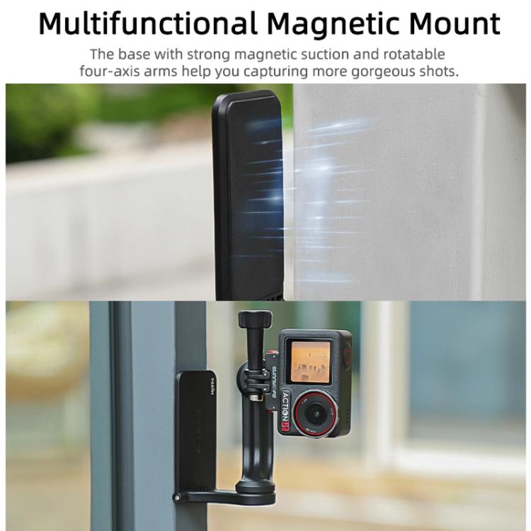 Sunnylife MJ996 Sports Camera Multi-Axis Rotating Magnetic Mount, MJ996