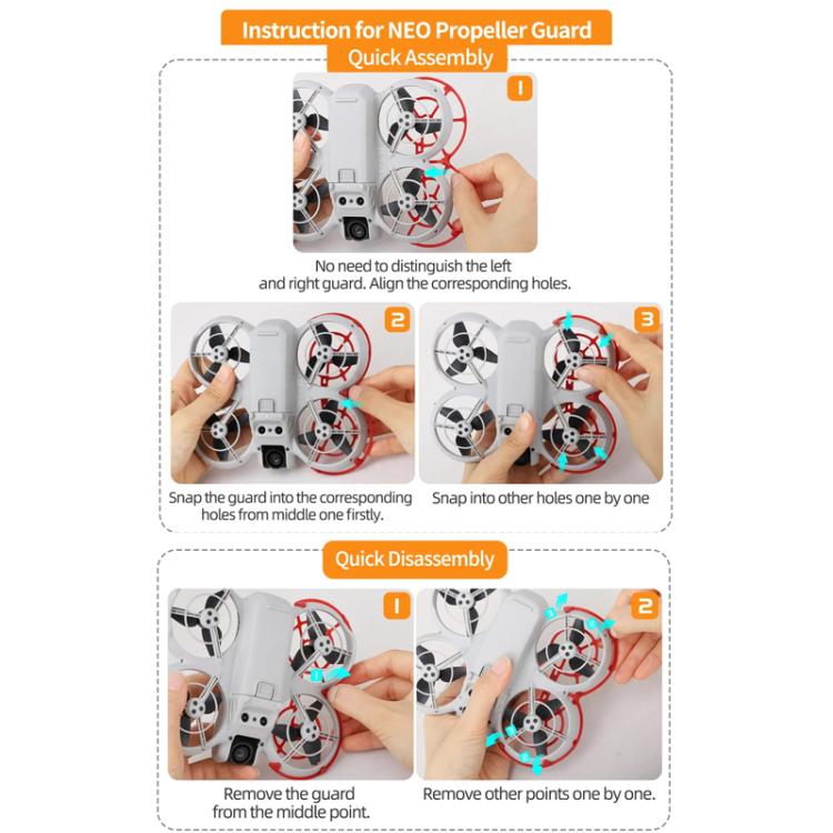 For DJI NEO Sunnylife NE-KC863 Paddle Blade Protective Cover Anti-Collision Ring