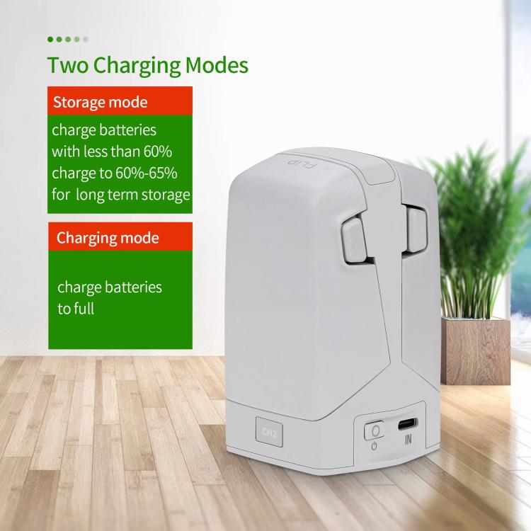 For DJI Flip YX Dual-Slot Vertical Bttery Charger Charging Station With Color Screen, 2-way Vertical Color Screen