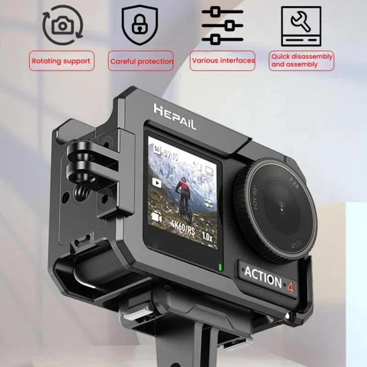 For DJL Action 4 / 3 HEPAIL C-AC4 Metal Rabbit Cage Anti-fall Heat Dissipation Protection Frame, C-AC4