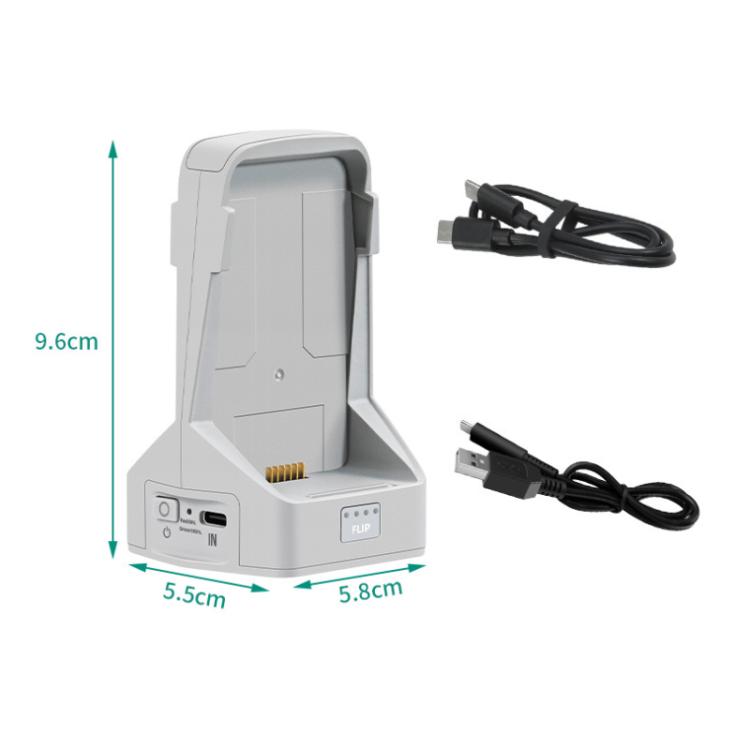 For DJI Flip YX 2-way Vertical Battery Charger Bidirectional Battery Management System, 2-way Vertical LED Indicator