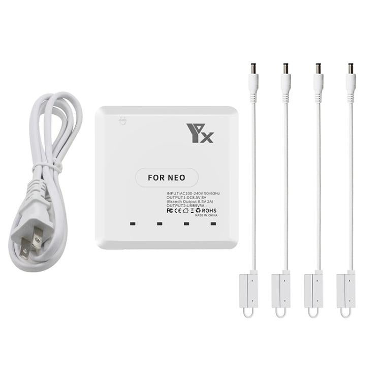 For DJI Neo Drone YX 4-port Battery Charger Charging Hub, US Plug, EU Plug, UK Plug, AU Plug