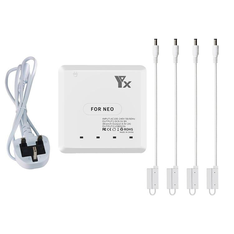 For DJI Neo Drone YX 4-port Battery Charger Charging Hub, US Plug, EU Plug, UK Plug, AU Plug