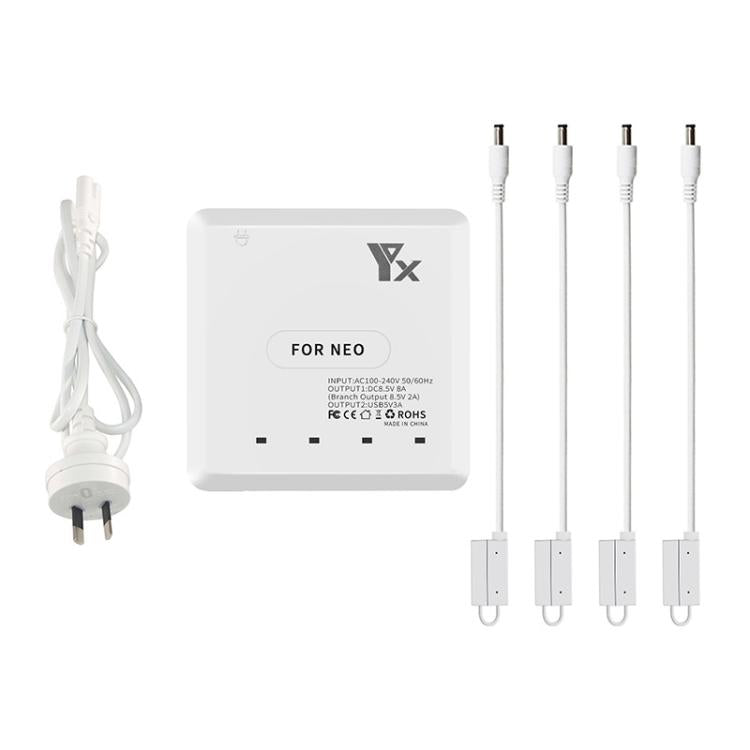 For DJI Neo Drone YX 4-port Battery Charger Charging Hub, US Plug, EU Plug, UK Plug, AU Plug