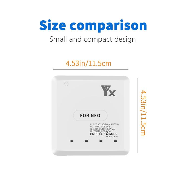 For DJI Neo Drone YX 4-port Battery Charger Charging Hub, US Plug, EU Plug, UK Plug, AU Plug