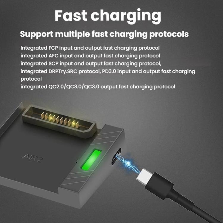 For DJI Air 2/Air 2S Battery Charger with QC3.0 & PD Fast Charge Auto-Smart Compatible Charging