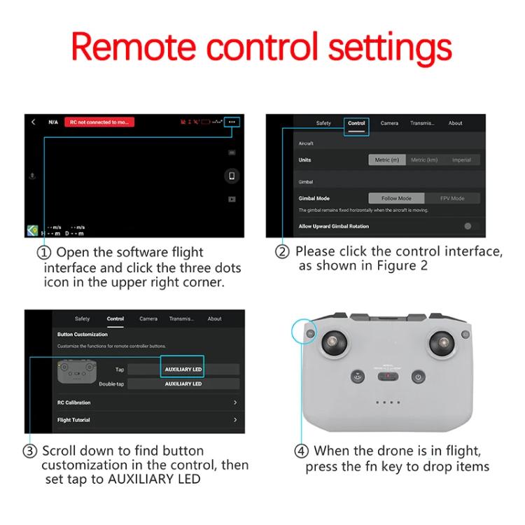 For DJI Mavic Air 2 Drone YX Airdrop System Rechargeable Thrower Load 500g, For DJI Mavic Air 2