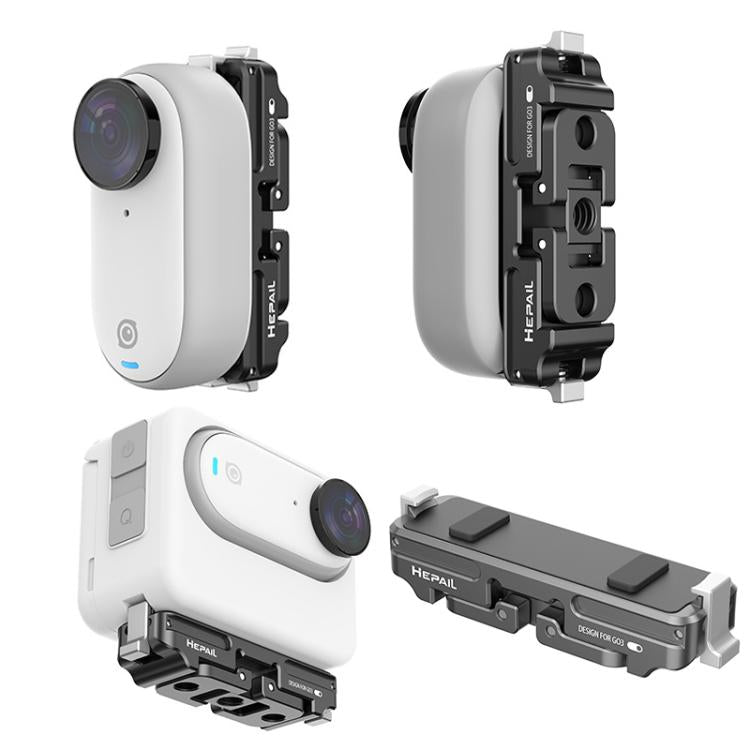 For Insta360 GO 3 / 3S HEPAIL AC-08 Aluminium Alloy Magnetic Quick Release Base, AC-08