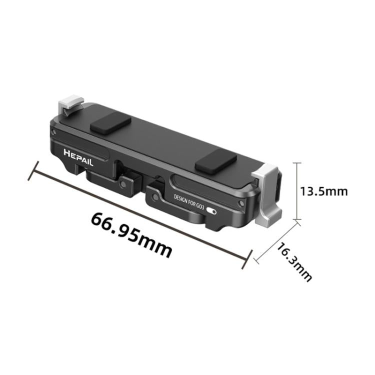 For Insta360 GO 3 / 3S HEPAIL AC-08 Aluminium Alloy Magnetic Quick Release Base, AC-08