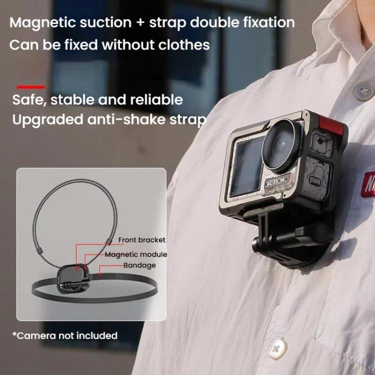HEPAIL AC76 Action Camera Mobile Phone Magnetic Neck Strap Mount, AC76