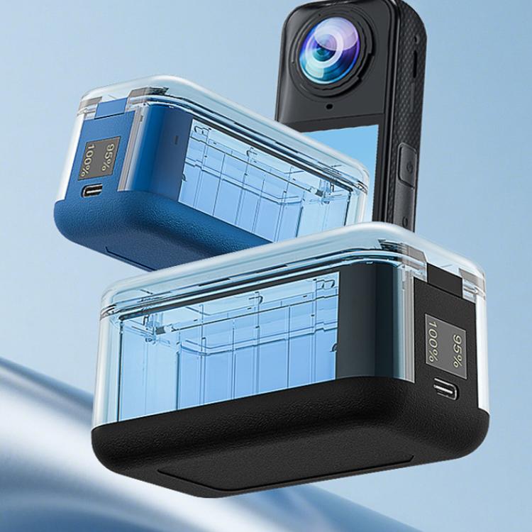 For Insta360 X5 Fast Charger With Digital Display & Dual Charging Case Battery Storage Box
