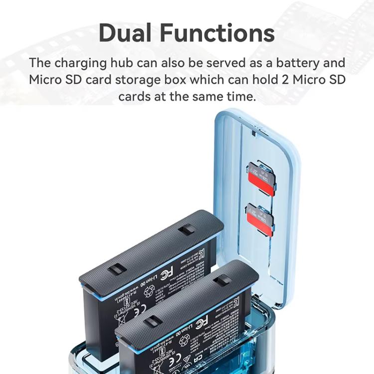 For Insta360 X5 Fast Charger With Digital Display & Dual Charging Case Battery Storage Box