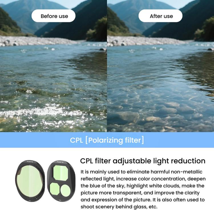 For DJI Mavic 4 Pro RCSTQ Lens Filter, ND8, ND16, ND32, CPL, ND8/PL, ND16/PL, ND32/PL, CPL+ND16+ND32, CPL+ND16/PL+ND32/PL, ND8+ND16+ND32, ND8/PL+ND16/PL+ND32/PL, CPL+ND8+ND16+ND32, CPL+ND8/PL+ND16/PL+ND32/PL