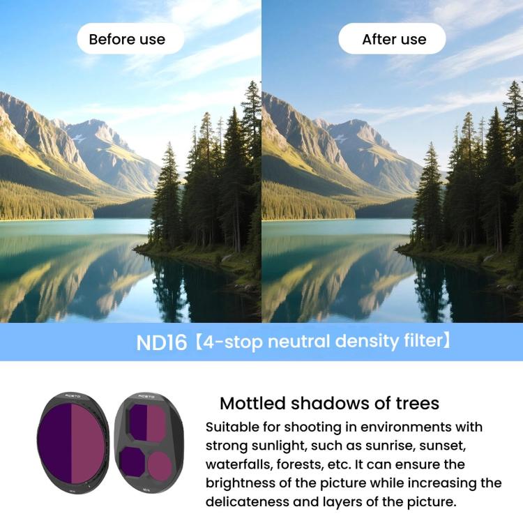 For DJI Mavic 4 Pro RCSTQ Lens Filter, ND8, ND16, ND32, CPL, ND8/PL, ND16/PL, ND32/PL, CPL+ND16+ND32, CPL+ND16/PL+ND32/PL, ND8+ND16+ND32, ND8/PL+ND16/PL+ND32/PL, CPL+ND8+ND16+ND32, CPL+ND8/PL+ND16/PL+ND32/PL