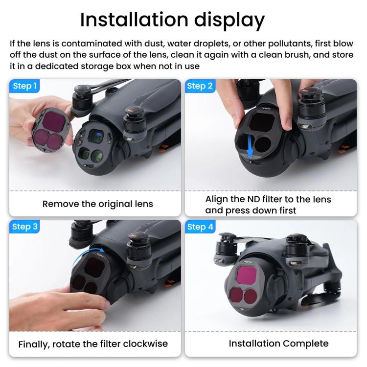 For DJI Mavic 4 Pro RCSTQ Lens Filter, ND8, ND16, ND32, CPL, ND8/PL, ND16/PL, ND32/PL, CPL+ND16+ND32, CPL+ND16/PL+ND32/PL, ND8+ND16+ND32, ND8/PL+ND16/PL+ND32/PL, CPL+ND8+ND16+ND32, CPL+ND8/PL+ND16/PL+ND32/PL