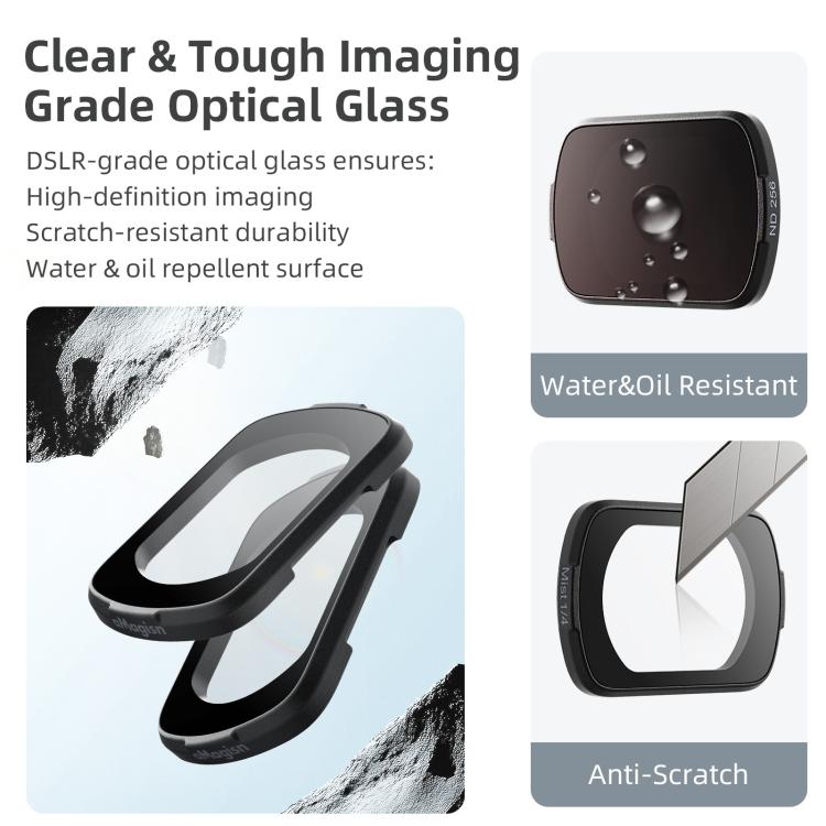 For DJI Osmo Pocket 3 aMagisn Adjustable Magnetic Filter Camera Lens Filters, CPL, ND 1 To 5 Gear, ND 6 To 10 Gear, Mist 1/4, ND4/16/64/256, ND1000