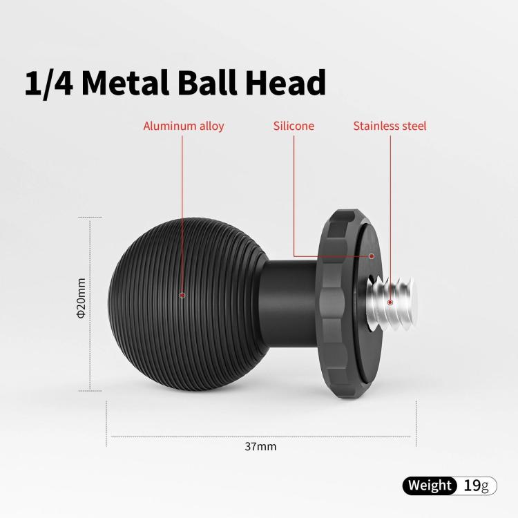 aMagisn Metal Arm Clamp Magnetic Base with 1/4-inch Ball Head For Insta360, DJI, GoPro Cameras, Magnetic Base