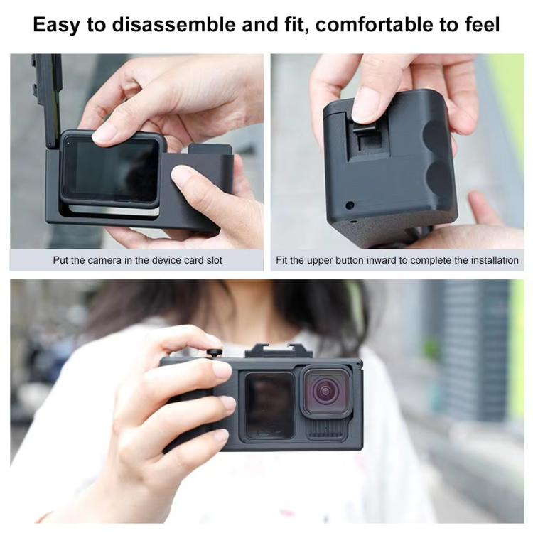 Street Vlogging Handle For GoPro HERO13 Black / 12 Black / 11 Black / 10 Black / 9 Black, For GoPro HERO